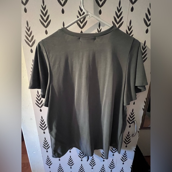 Large shirt with tie front - grey/blue/greenish - Picture 2 of 3